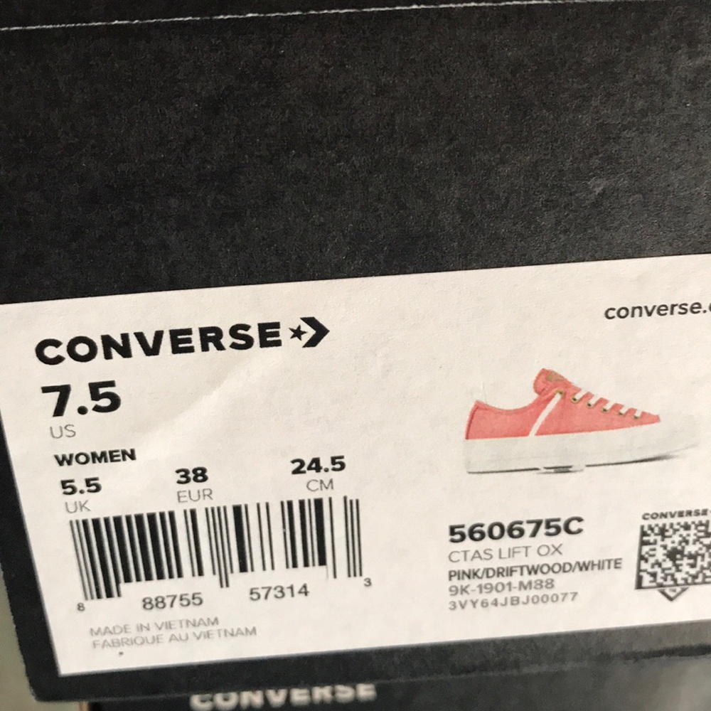 Converse Ctas Lift OX Canvas Driftwood Pink W - Picture 8 of 9